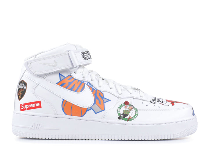 Supreme x NBA x Nike Air Force 1 Mid "White"