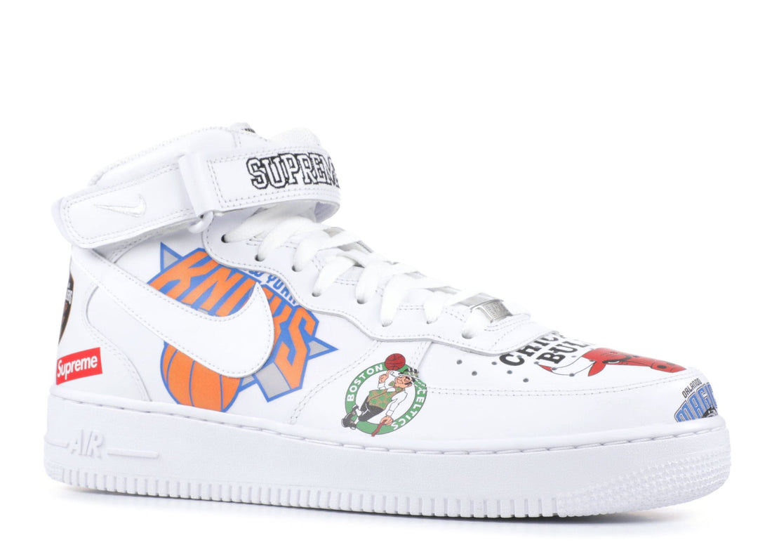 Supreme x NBA x Nike Air Force 1 Mid "White"