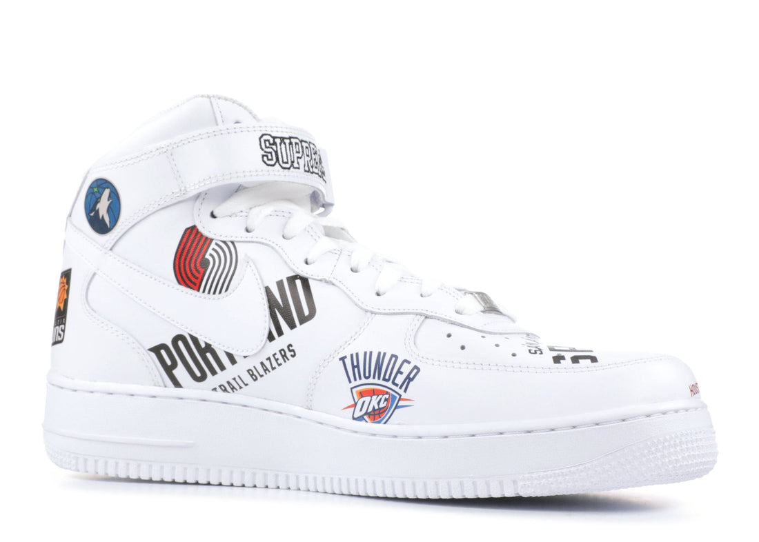 Supreme x NBA x Nike Air Force 1 Mid "White"