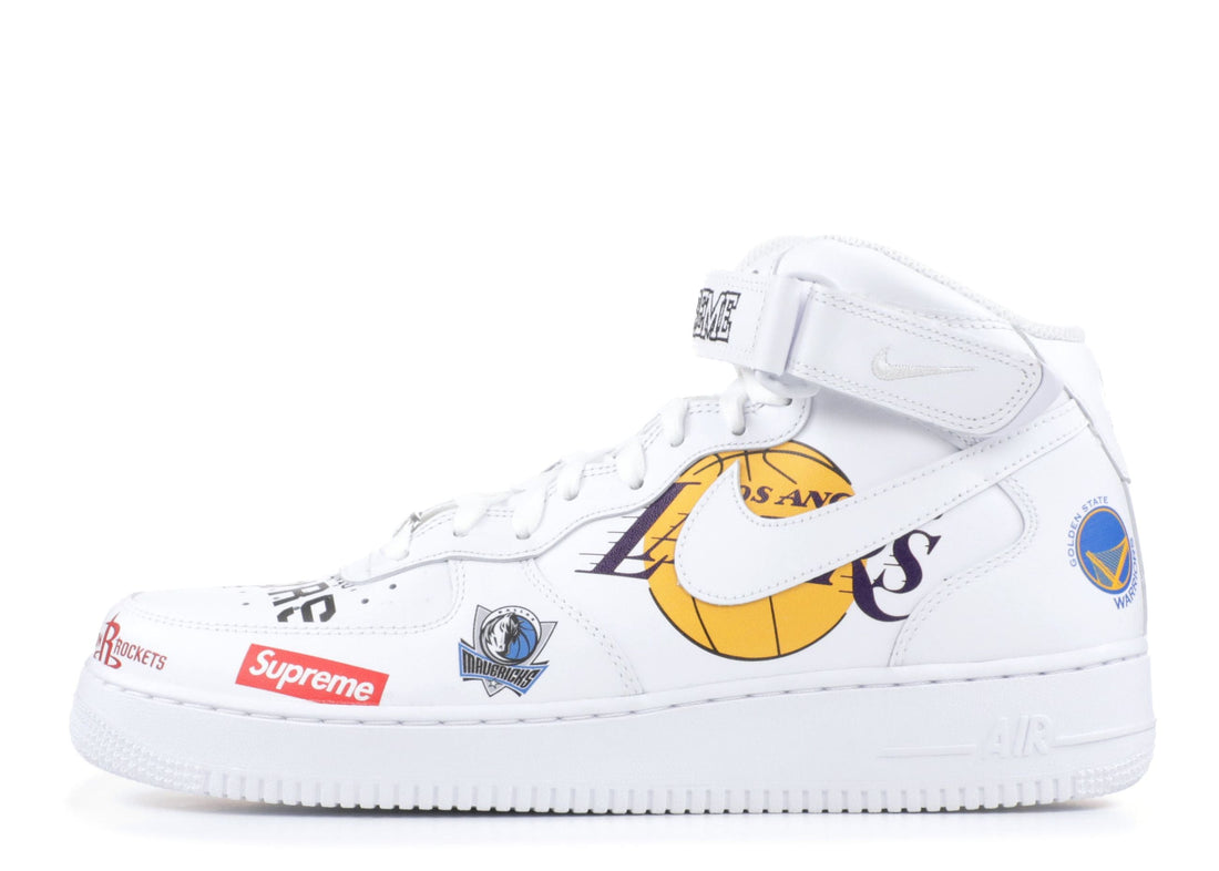 Supreme x NBA x Nike Air Force 1 Mid "White"