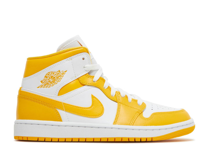 Air Jordan 1 Mid WMNS "White/University Gold"