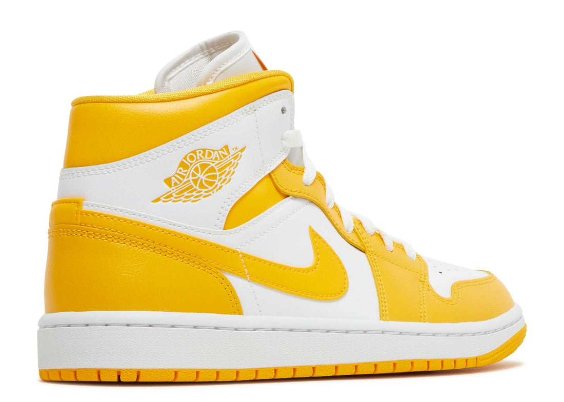 Air Jordan 1 Mid WMNS "White/University Gold"