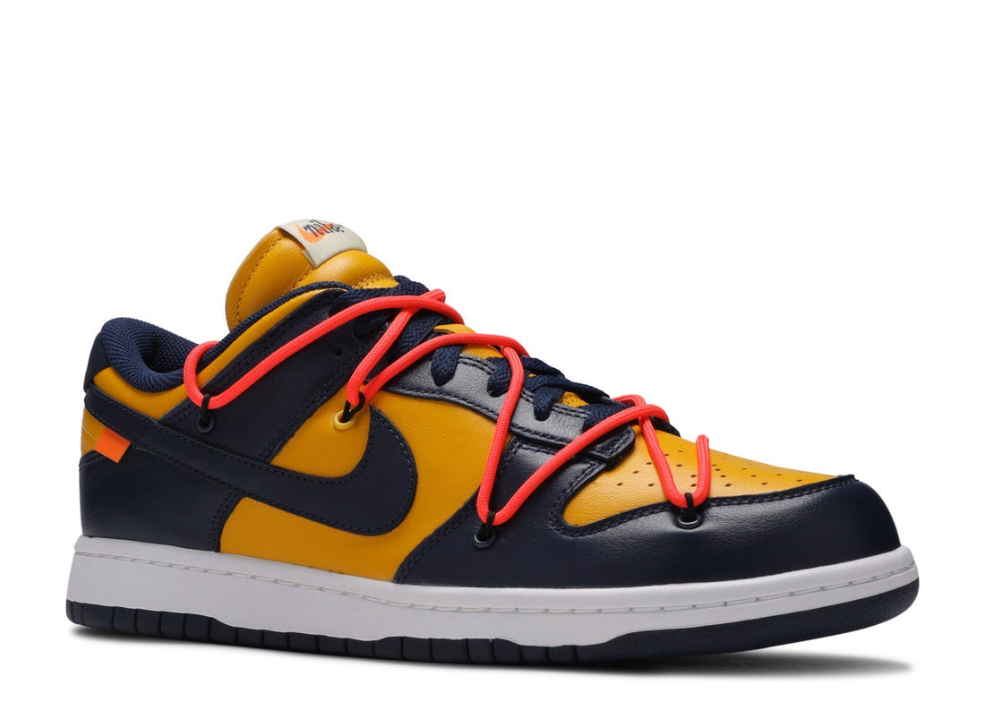 Off White x Nike Dunk Low "University Gold"