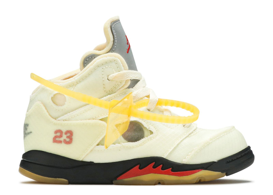 Off White x Air Jordan 5 Retro SP TD "Sail"