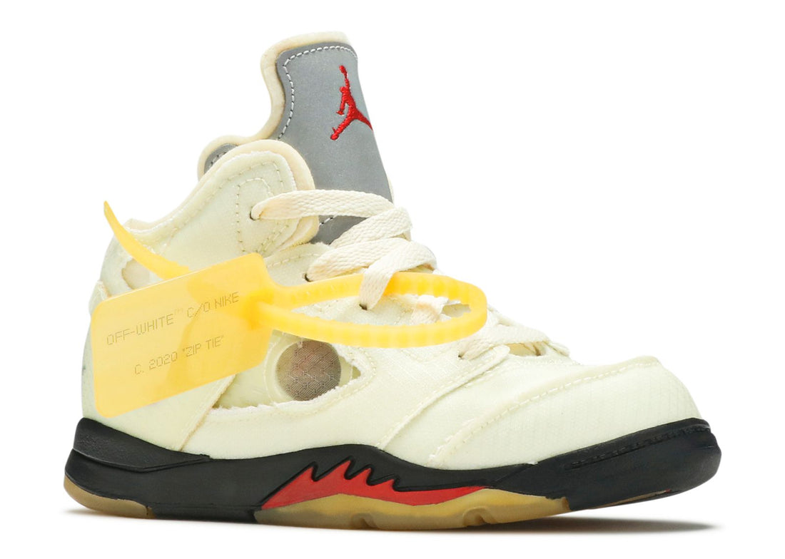 Off White x Air Jordan 5 Retro SP TD "Sail"