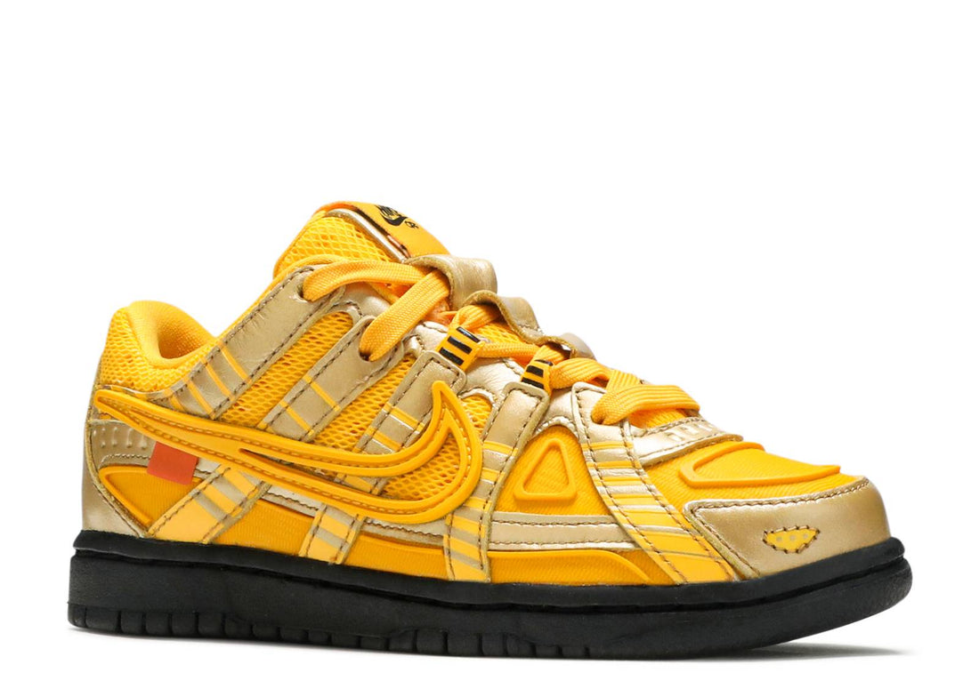 Off White x Nike Air Rubber Dunk PS "University Gold"