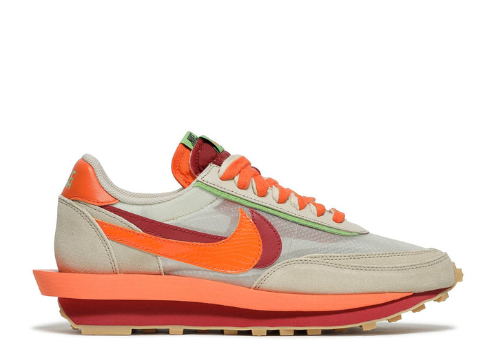 Sacai x CLOT x Nike LD Waffle "Net Orange Blaze"