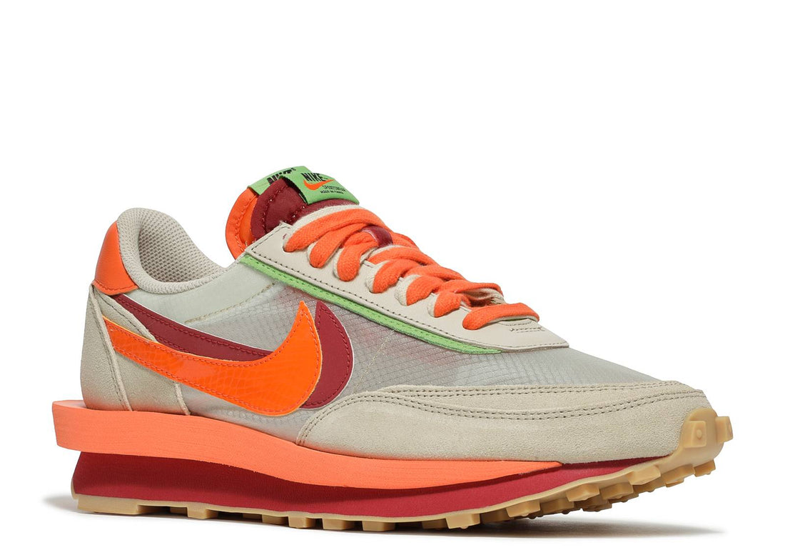 Sacai x CLOT x Nike LD Waffle "Net Orange Blaze"