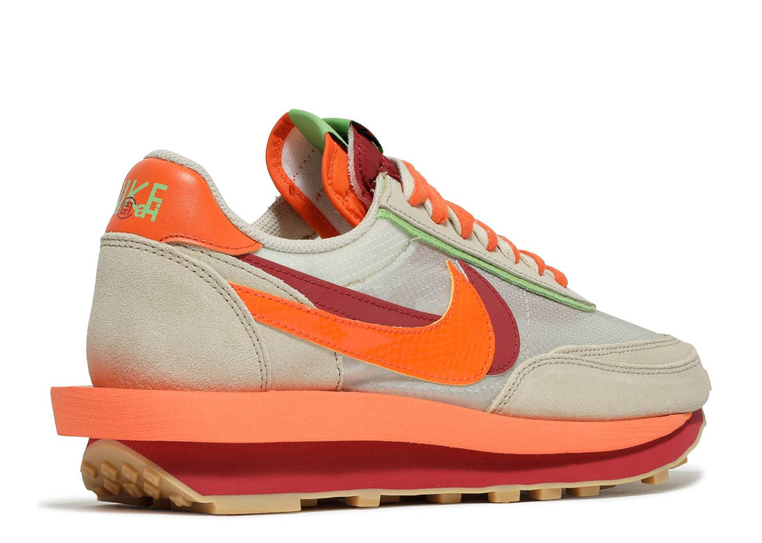 Sacai x CLOT x Nike LD Waffle "Net Orange Blaze"