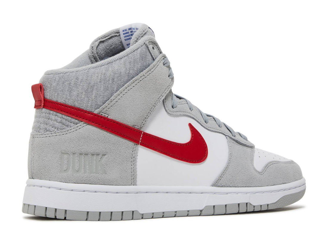 Nike Dunk High SE Athletic Club "Light Smoke Grey/Gym Red"