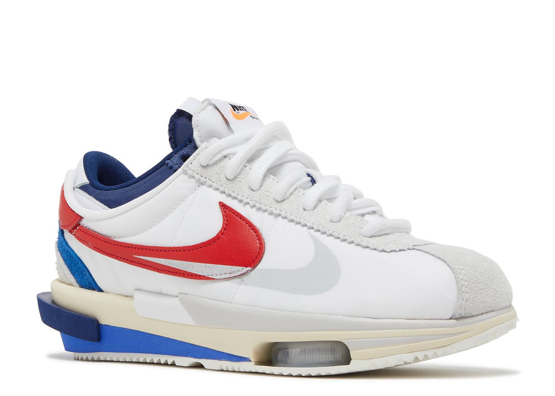 Sacai x Nike Zoom Cortez SP "White/University Red/Blue"