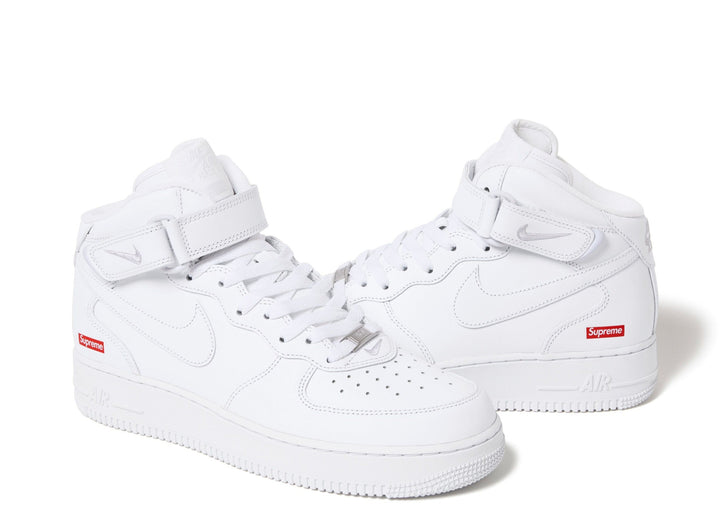 Supreme x Nike Air Force 1 Mid "Box Logo - White"